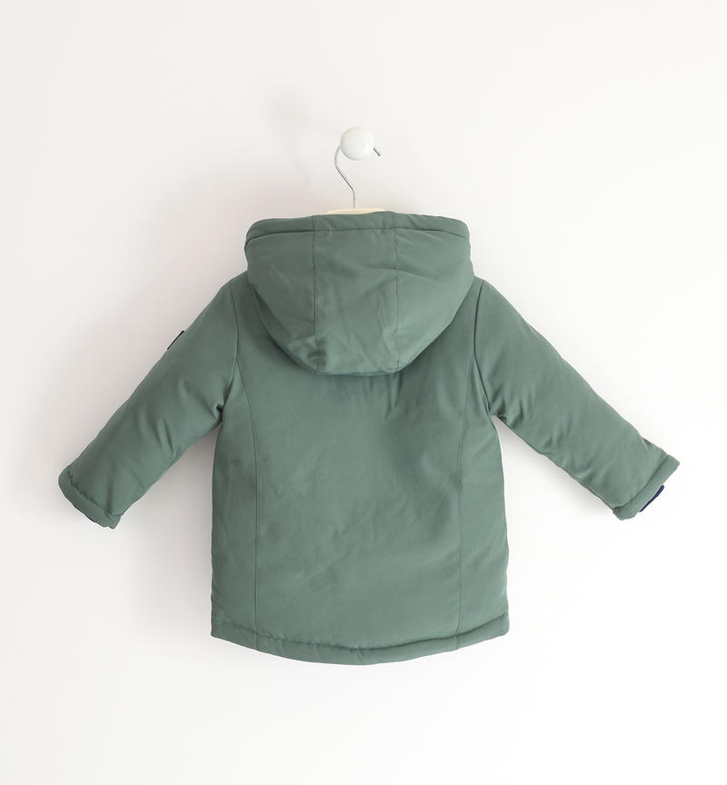 Giubbotto bambino con cappuccio da 9 mesi a 8 anni Sarabanda VERDE SCURO-4254