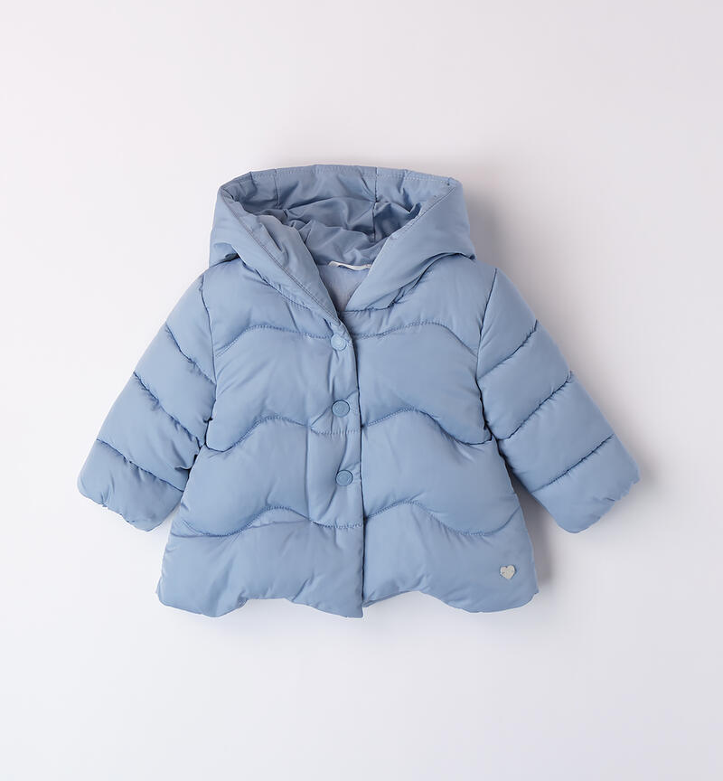 Padded jacket for baby girl L.BLUE-3964