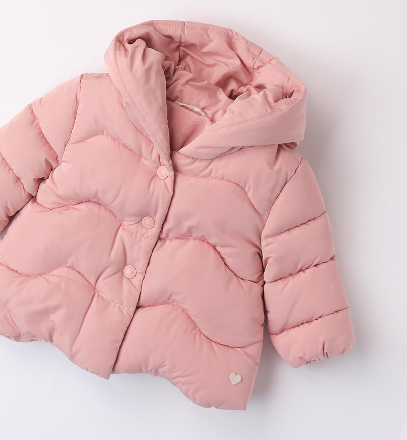 Padded jacket for baby girl ROSA-2524