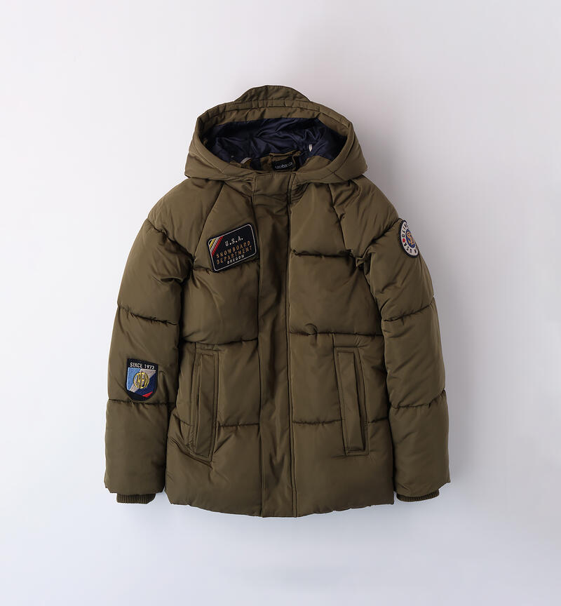 Padded jacket for boys VERDE MILITARE-5557