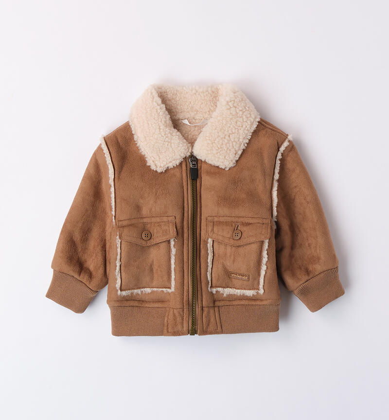 Winter jacket for baby boy DARK BEIGE-0818