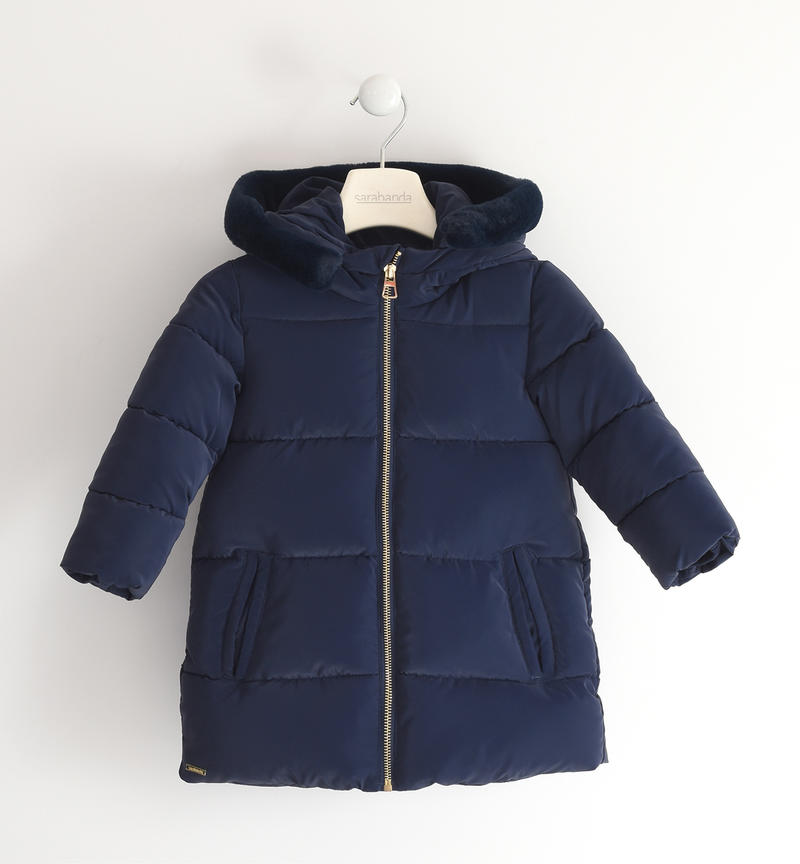 Giubbotto lungo bambina da 9 mesi a 8 anni Sarabanda NAVY-3854