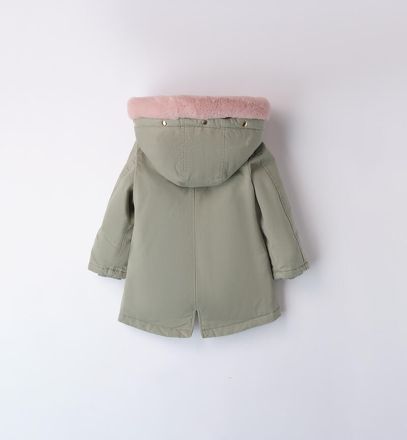 Long jacket for girls VERDE-4713