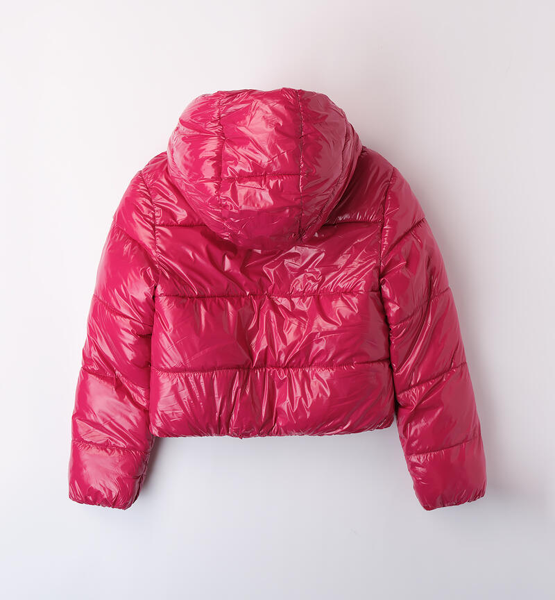 Reversible jacket for girls MAGENTA-2681