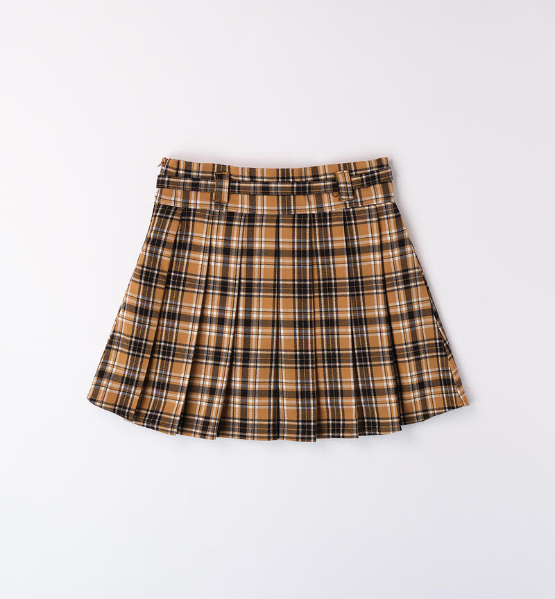 Plaid skirt for girls MARRONE-0813