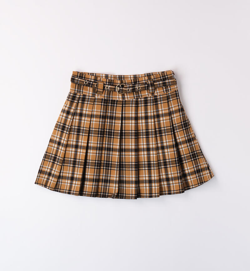 Plaid skirt for girls MARRONE-0813