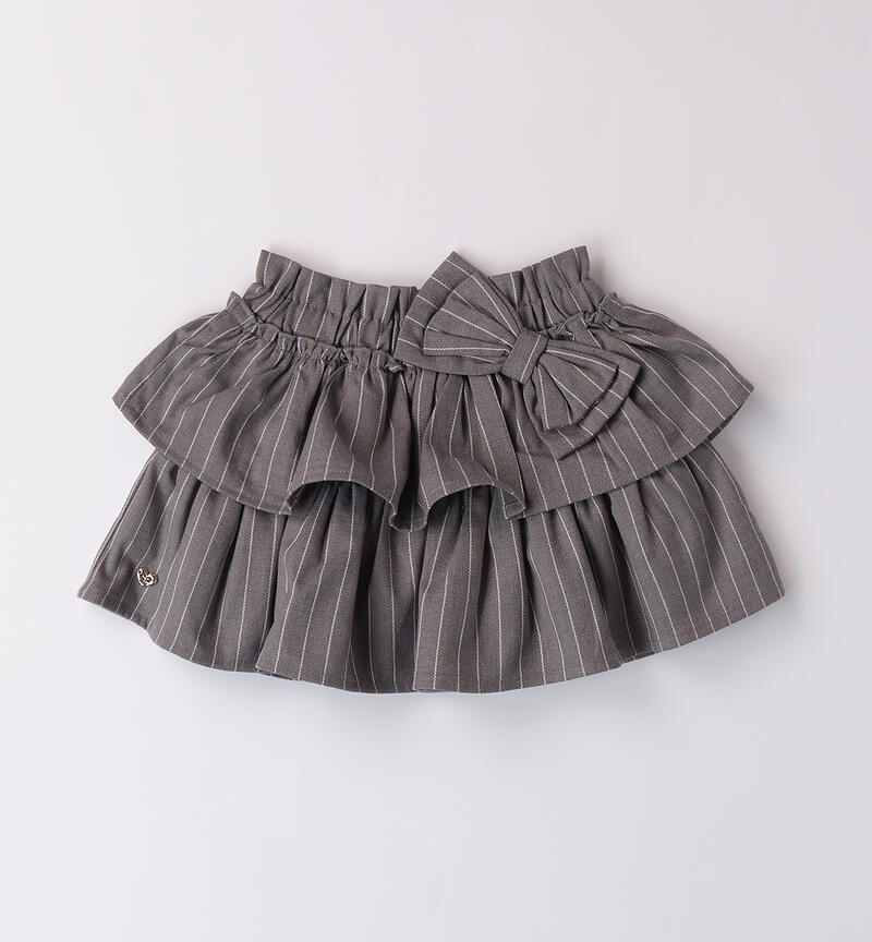 Sarabanda skirt for girls GRIGIO SCURO MELANGE-8879