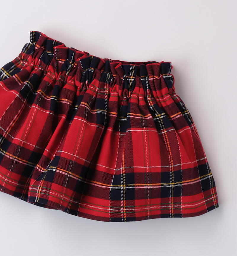 Plaid skirt for baby girl ROSSO-2253