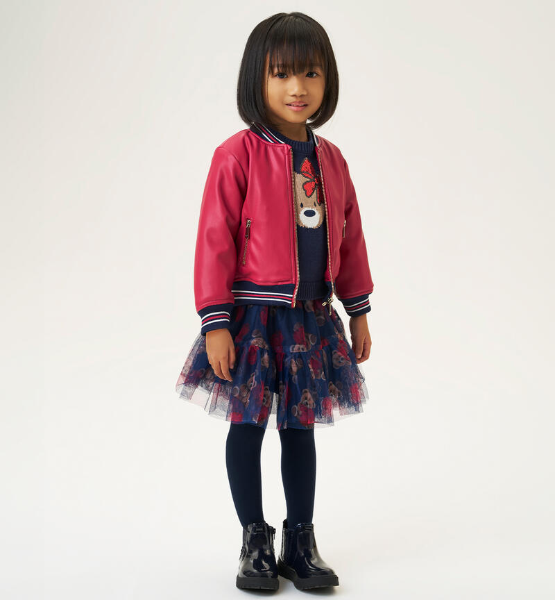 Tulle skirt for girls NAVY-BORDEAUX-6AUV