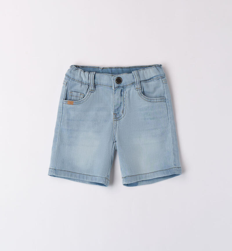 Boys' denim shorts  BLU CHIARO LAVATO-7310