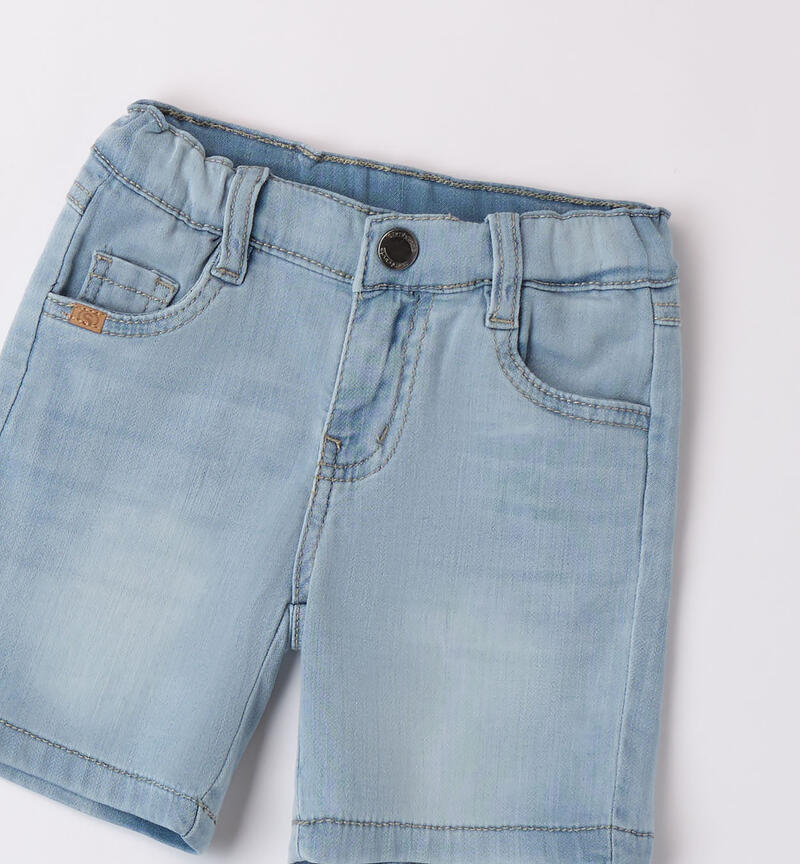 Boys' denim shorts  BLU CHIARO LAVATO-7310