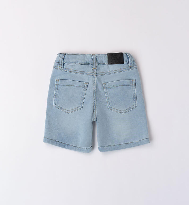 Boys' denim shorts  BLU CHIARO LAVATO-7310