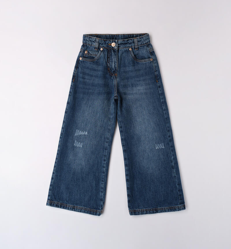 Wide jeans for girls BLU LAVATO-7410