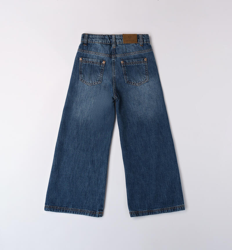 Wide jeans for girls BLU LAVATO-7410