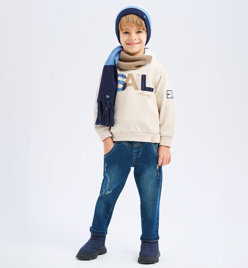 Jeans for boys SOVRATINTO BEIGE-7180