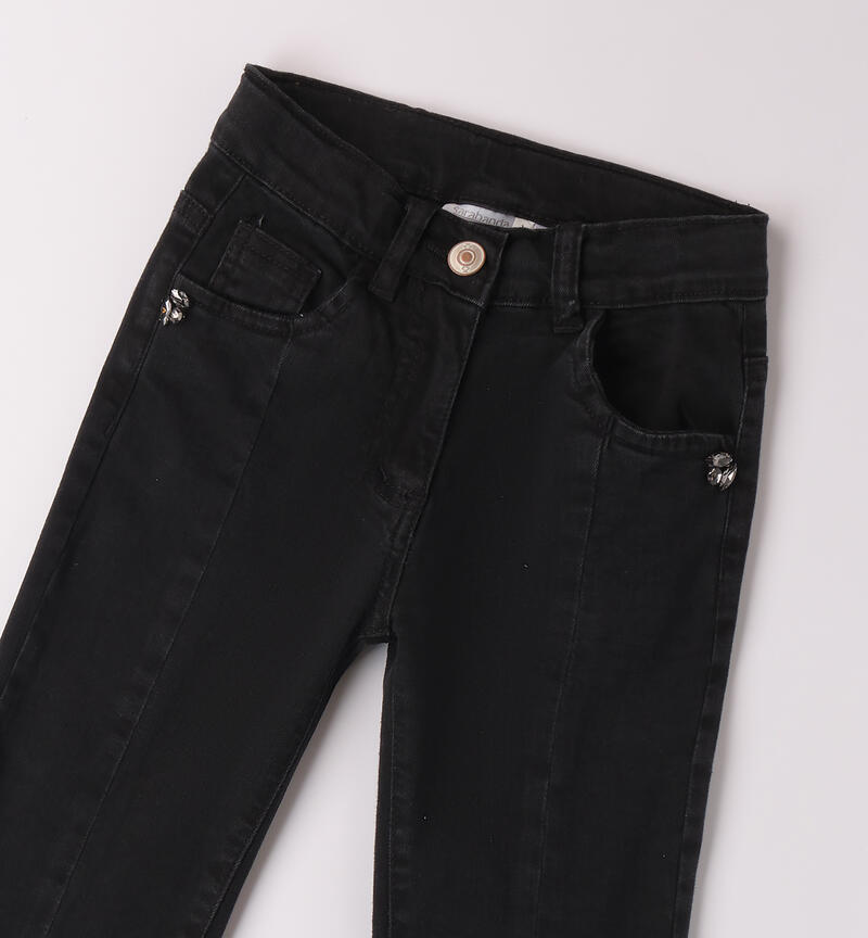 Jeans per ragazza NERO-7990