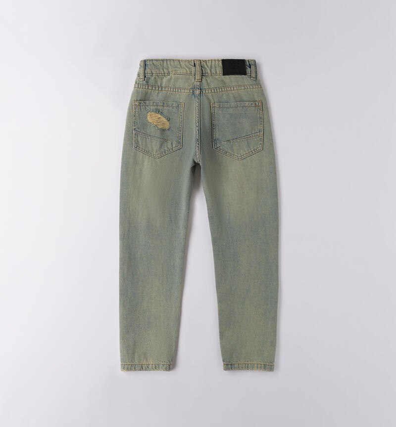 Jeans per ragazzo BLEACH.+OVERDYED BEIGE-7162