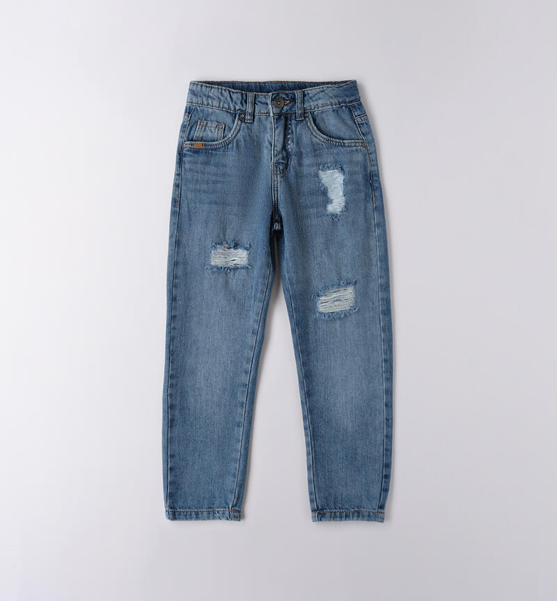 Jeans per ragazzo STONE WASHED CHIARO-7400