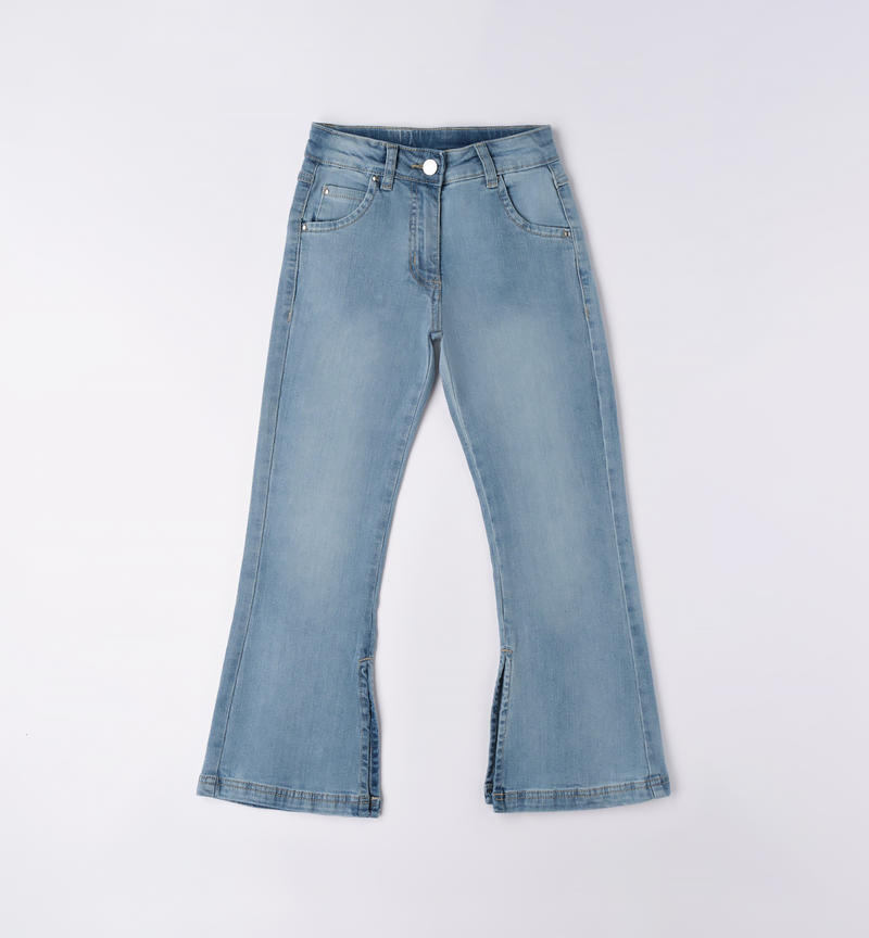 Jeans ragazza ampio da 8 a 16 anni Sarabanda BLU CHIARO LAVATO-7310