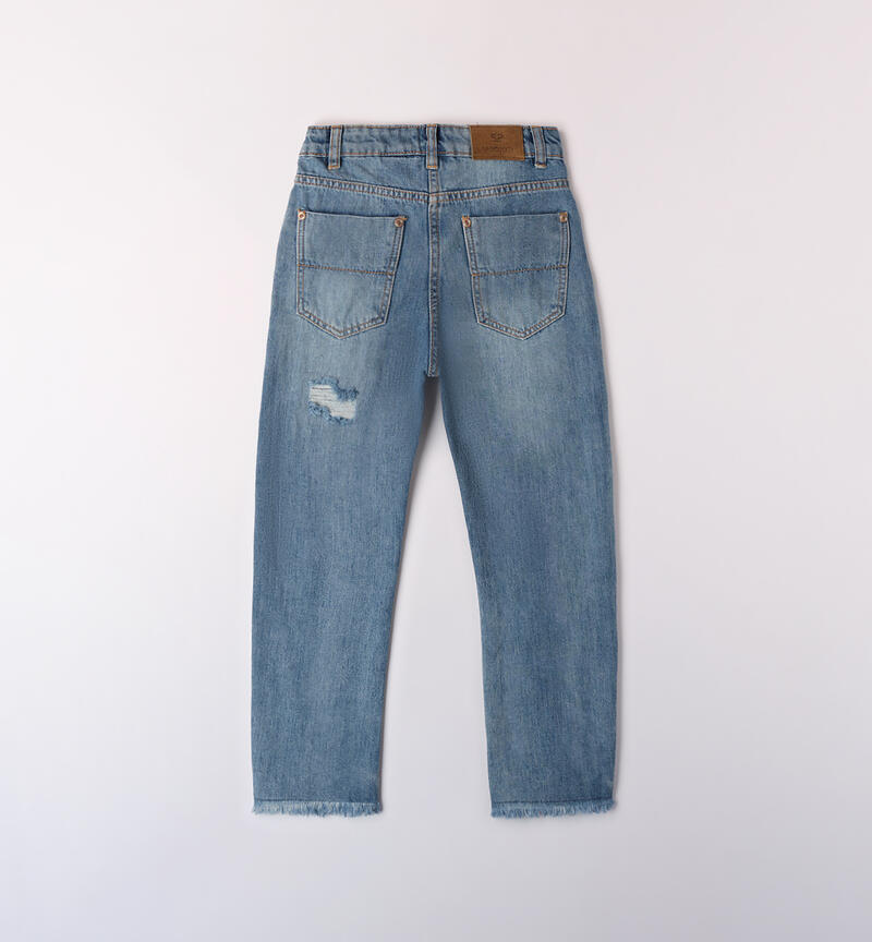 Jeans ragazza con stampe LAVATO CHIARISSIMO-7300