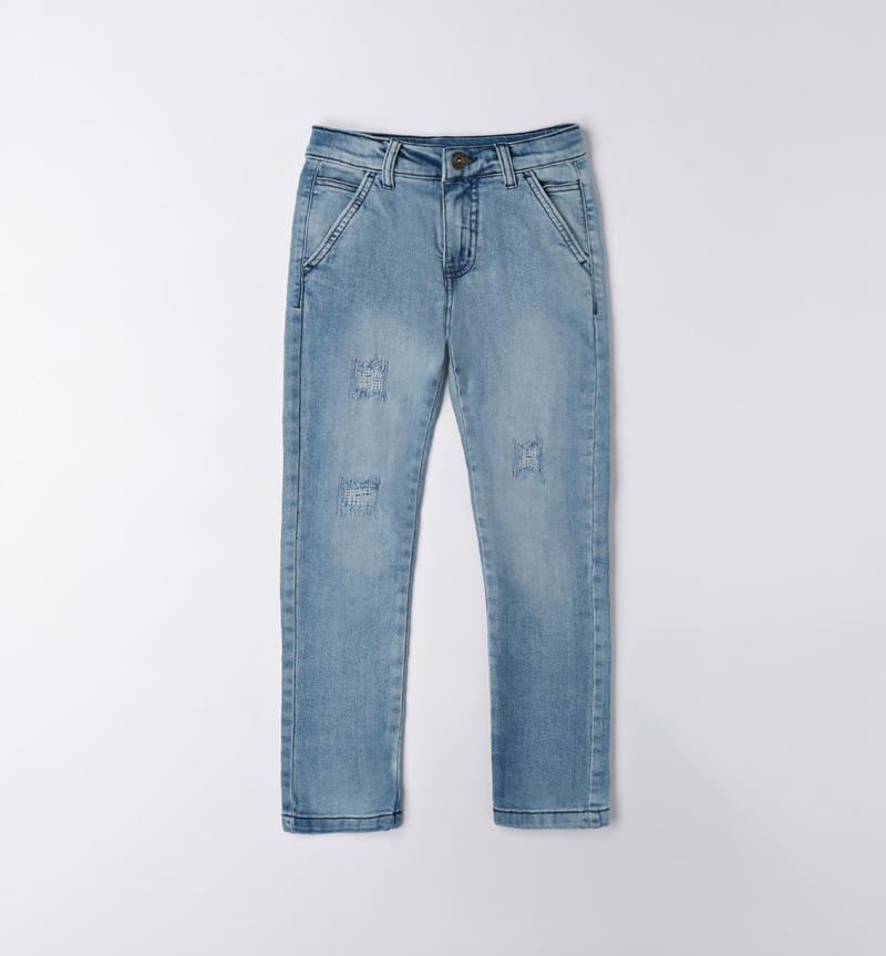 Jeans ragazzo cotone organico da 8 a 16 anni Sarabanda STONE BLEACH-7350