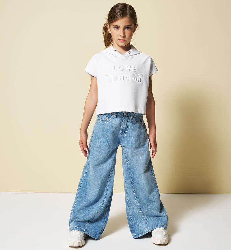 Jeans Sarabanda ragazza LAVATO CHIARISSIMO-7300