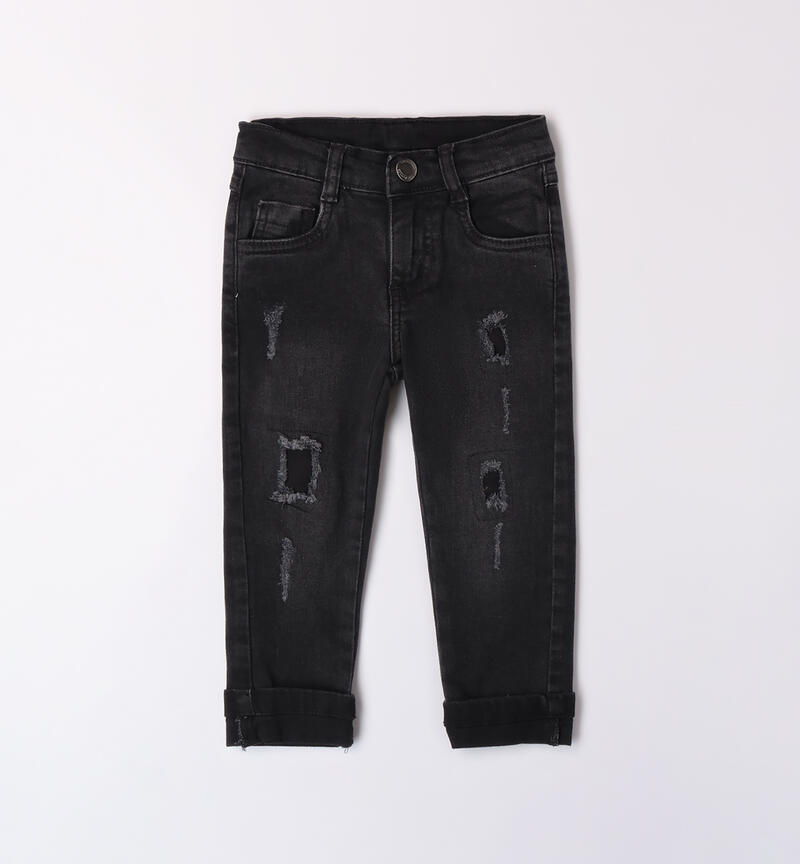 Jeans strappati bambino NERO-7990