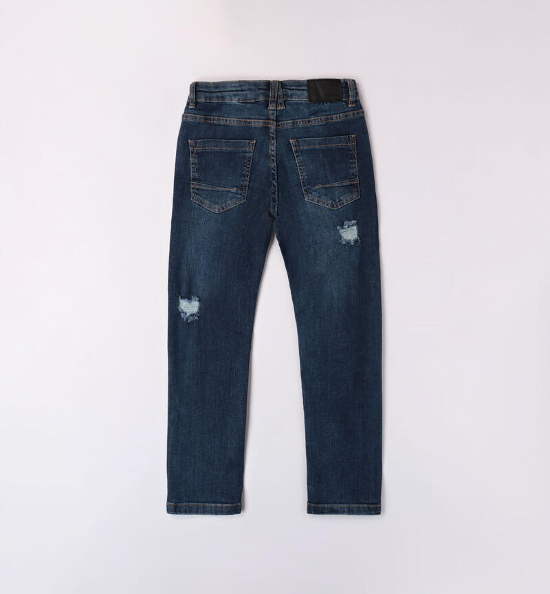 Sarabanda ripped jeans for boys from 8 to 16 years STONE WASHED-7450