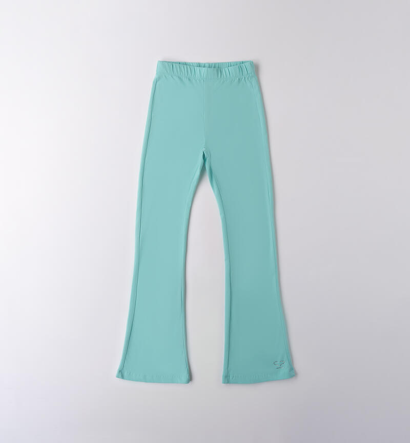 Leggings da bambina VERDE MENTA-4431