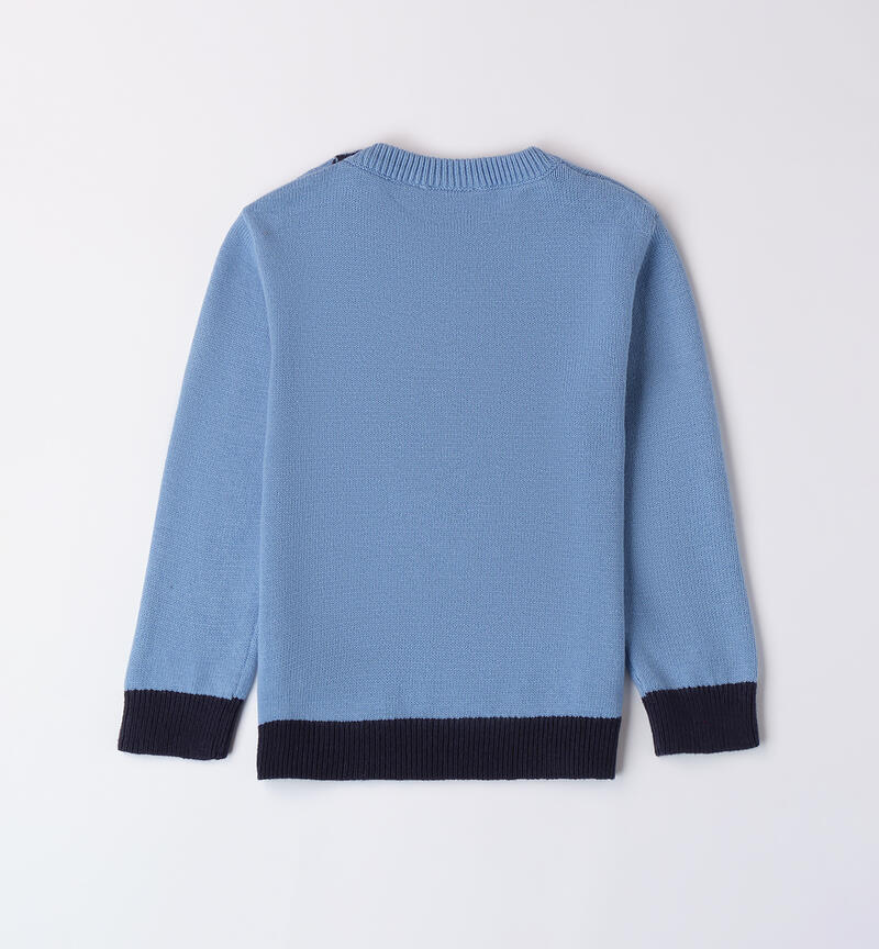 Maglia bambino con orso AZZURRO-3762