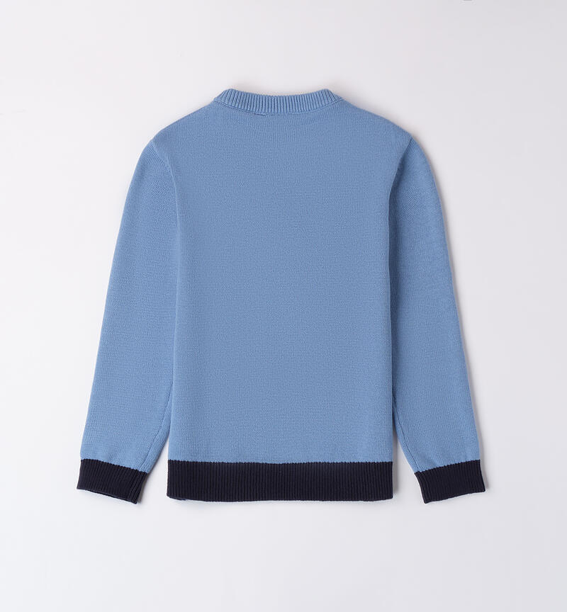 Maglia bambino con orso AZZURRO-3762