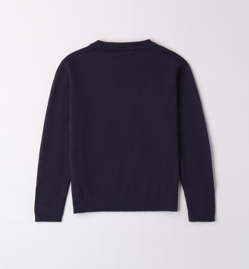 Crew neck shirt for boys NAVY-3854