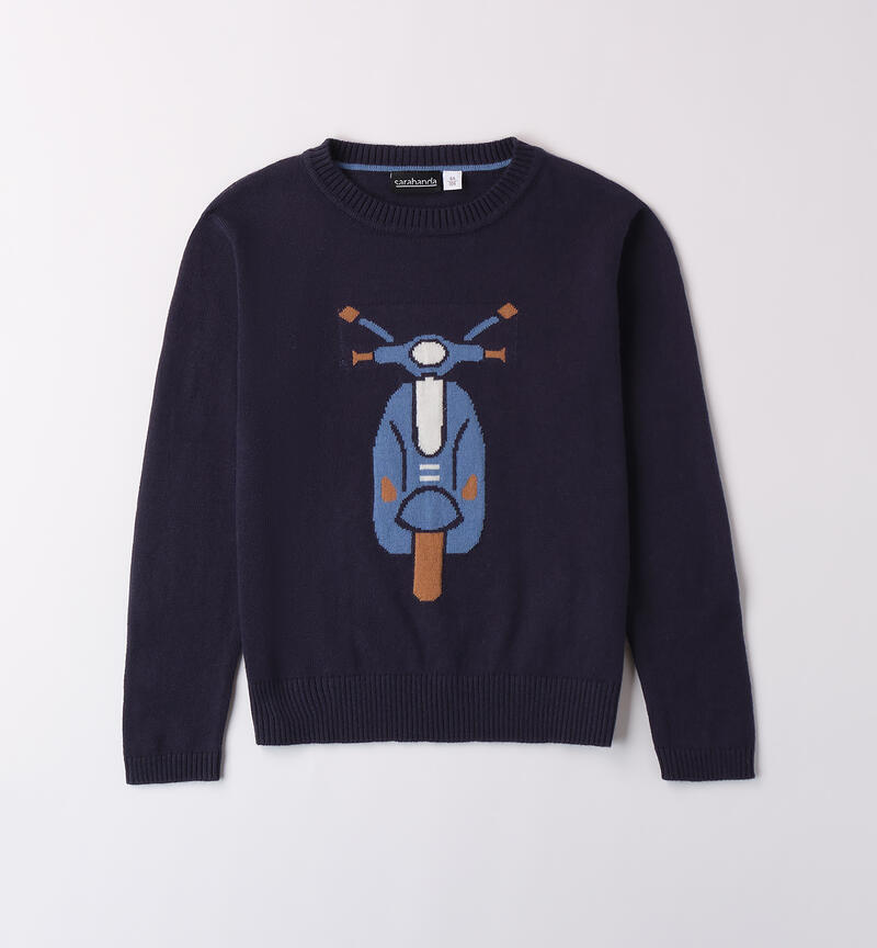 Crew neck shirt for boys NAVY-3854