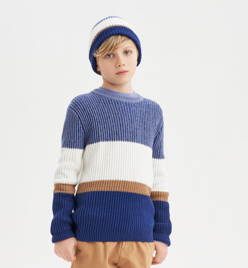 Sarabanda colourful jumper for boys from 8 to 16 years BLU-3542