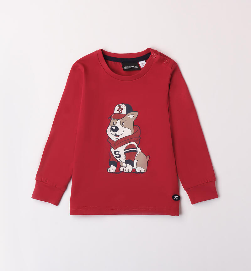 Maglia girocollo bambino ROSSO-2536