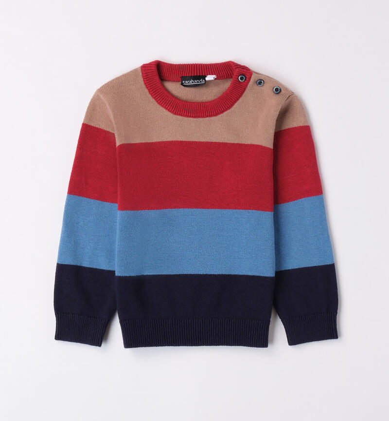 Sarabanda crew neck jumper for boys from 9 months to 8 years NAVY-3854