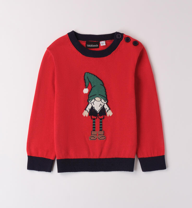 Shirt with gnome for boys ROSSO-2236