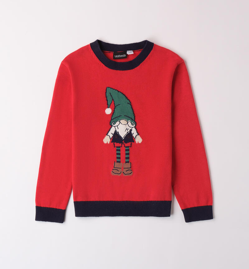 Shirt with gnome for boys ROSSO-2236