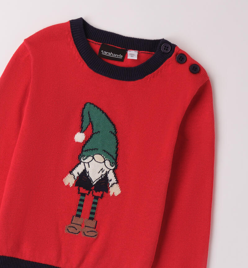 Shirt with gnome for boys ROSSO-2236