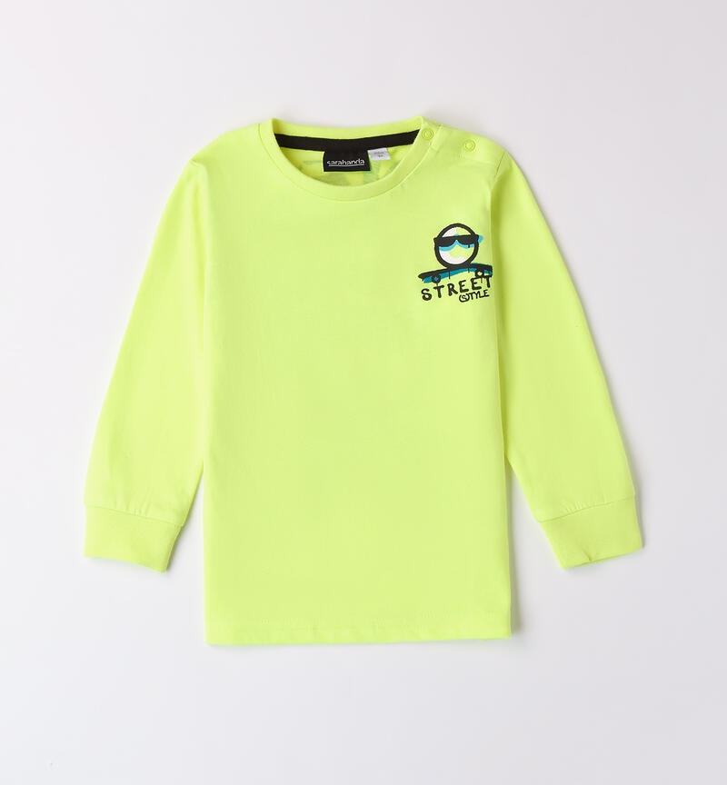 Maglia per bambino girocollo GREEN ACID-5841