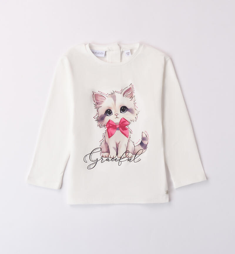 T-shirt with cat for girls PANNA-0112