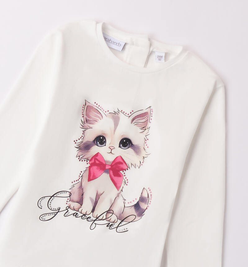 T-shirt with cat for girls PANNA-0112