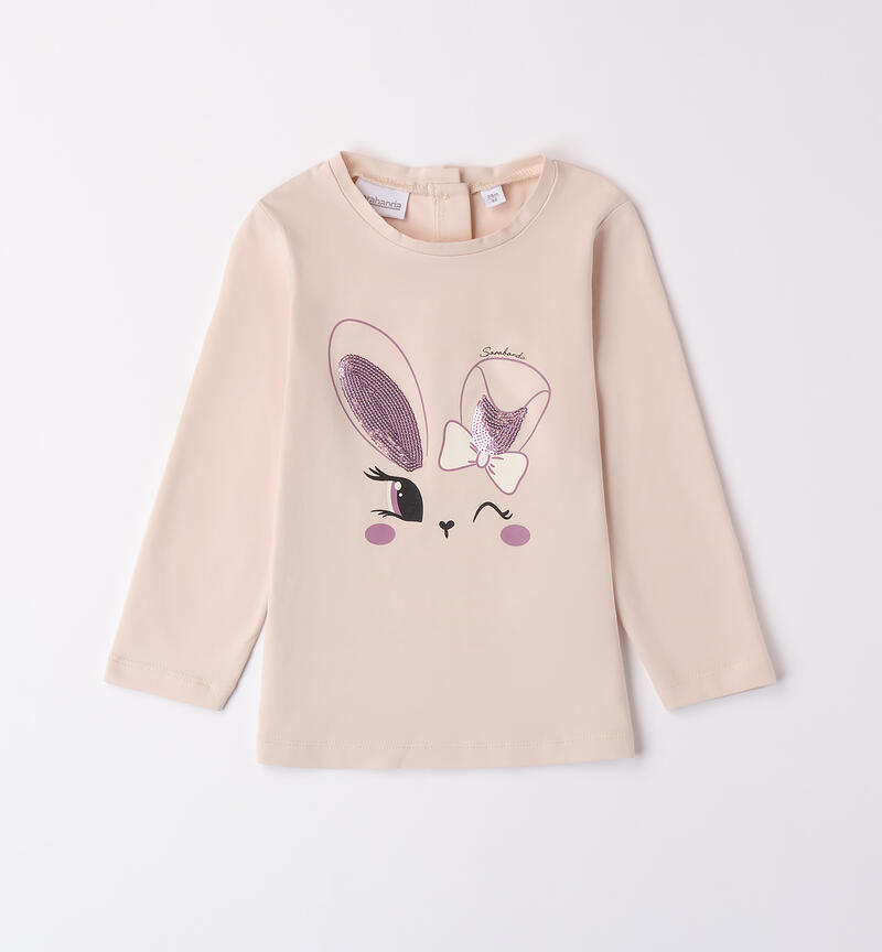 T-shirt with bunny for girls SABBIA-1031