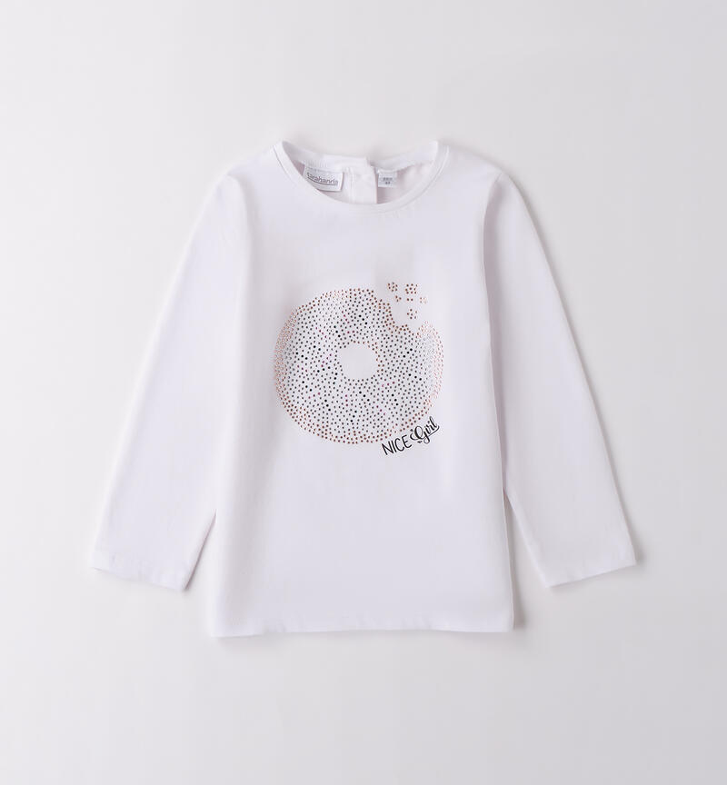 Girl's Sarabanda t-shirt BIANCO-0113