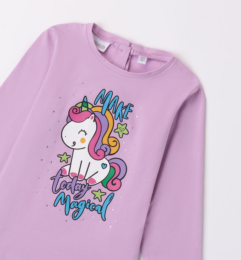 Unicorn t-shirt for girls LILAC-3323