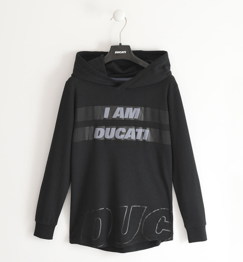 Maglietta bambino con cappuccio Ducati da 3 a 7 anni NERO-0658