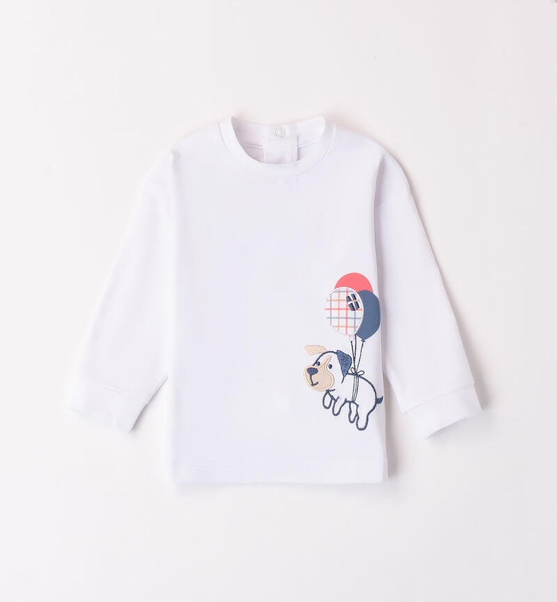 Boys' crew neck top BIANCO-0113