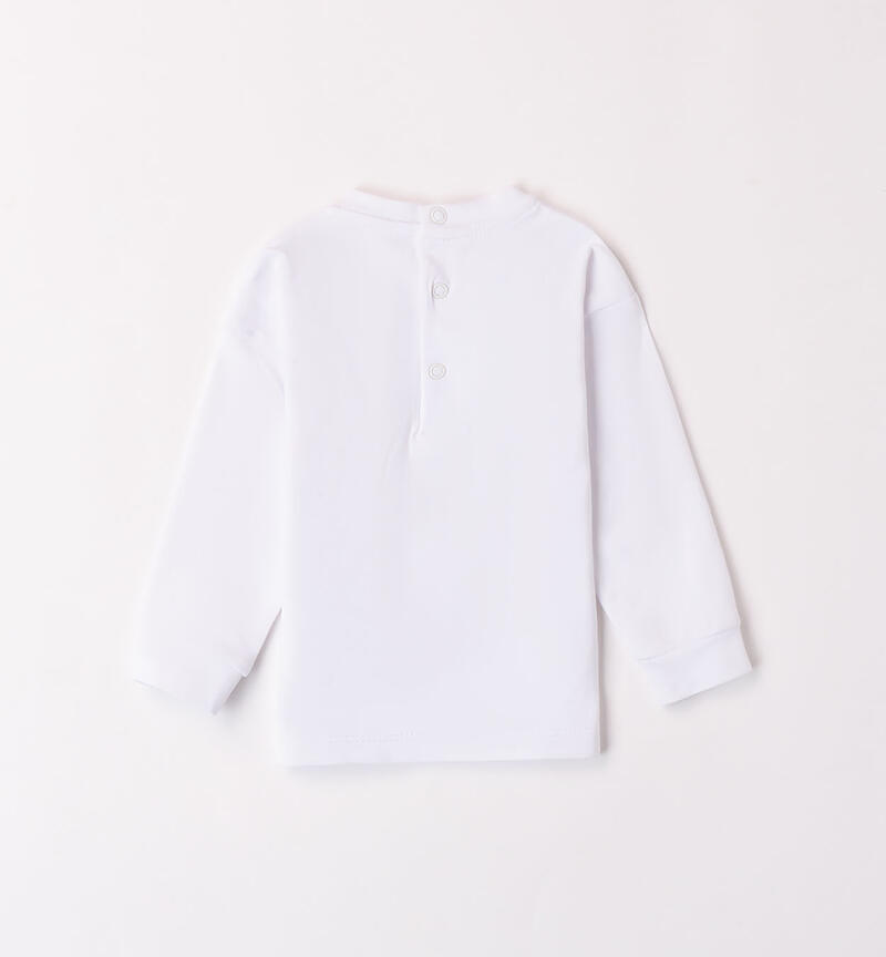 Boys' crew neck top BIANCO-0113