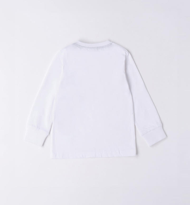 Maglietta girocollo 100% cotone bambino da 9 mesi a 8 anni Sarabanda BIANCO-0113