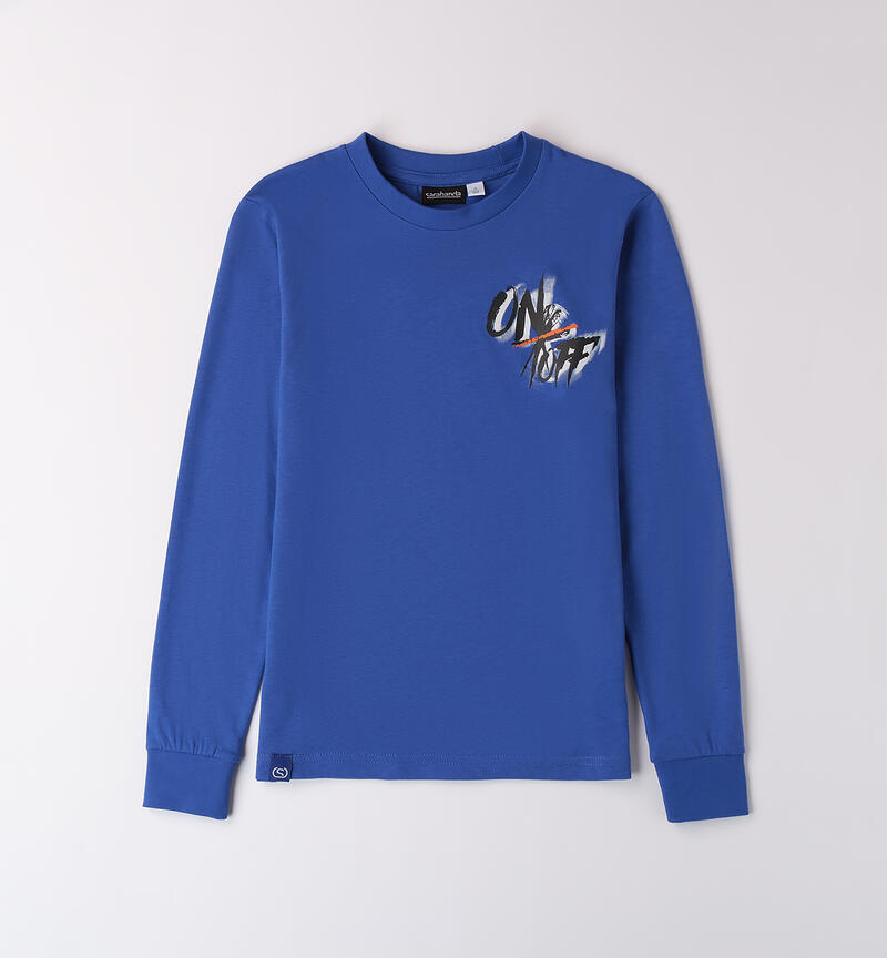 Crew neck t-shirt for boys BLUEBERRY-3751